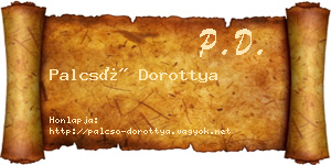 Palcsó Dorottya névjegykártya